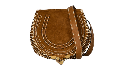 Marcie Small, £550, Handbags, Brown, Suede, Front view